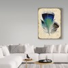Trademark Fine Art Jean Plout 'Elegant Feather Blue' Canvas Art, 14x19 ALI30085-C1419GG